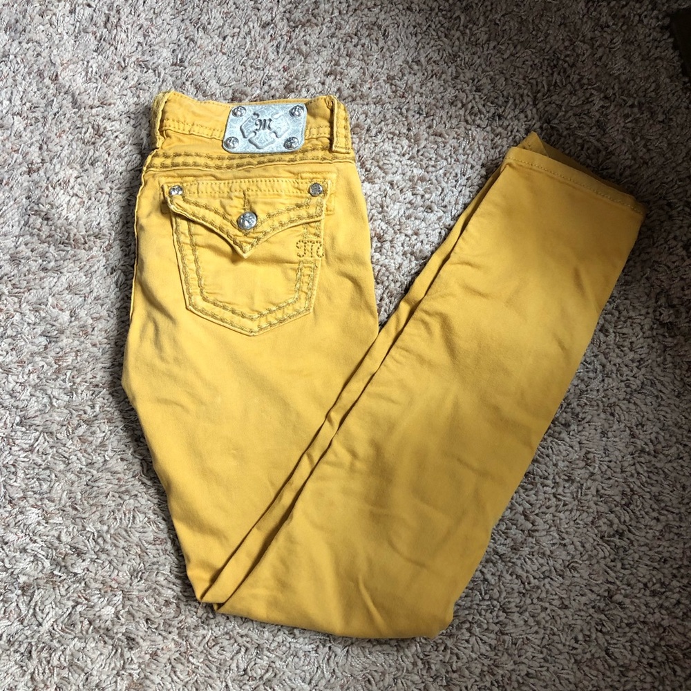 Miss me mustard skinny jeans